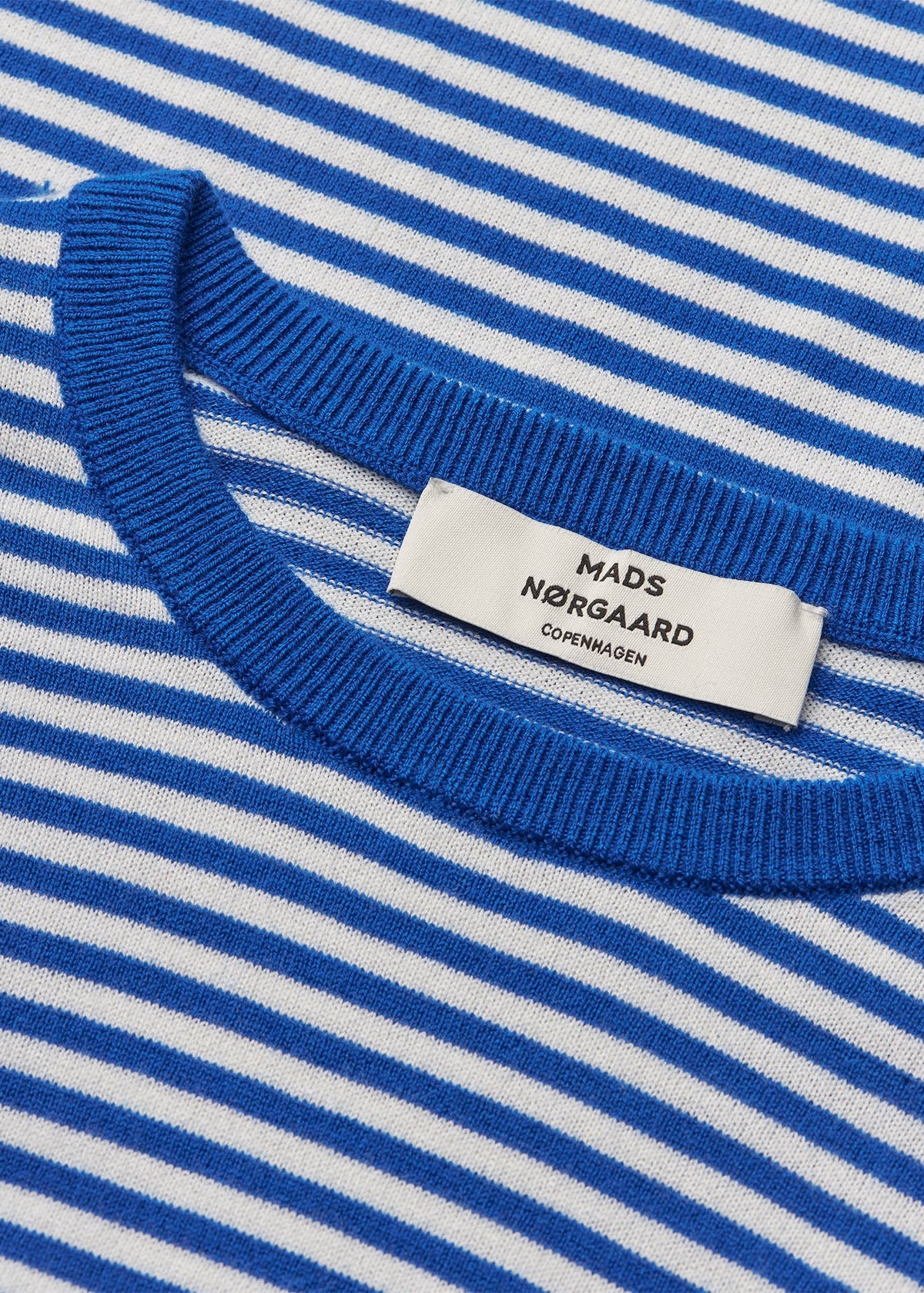 Fine Merino Emma Stripe Knit, Lapis Blue/Vanilla Ice ~ Mads Norgaard