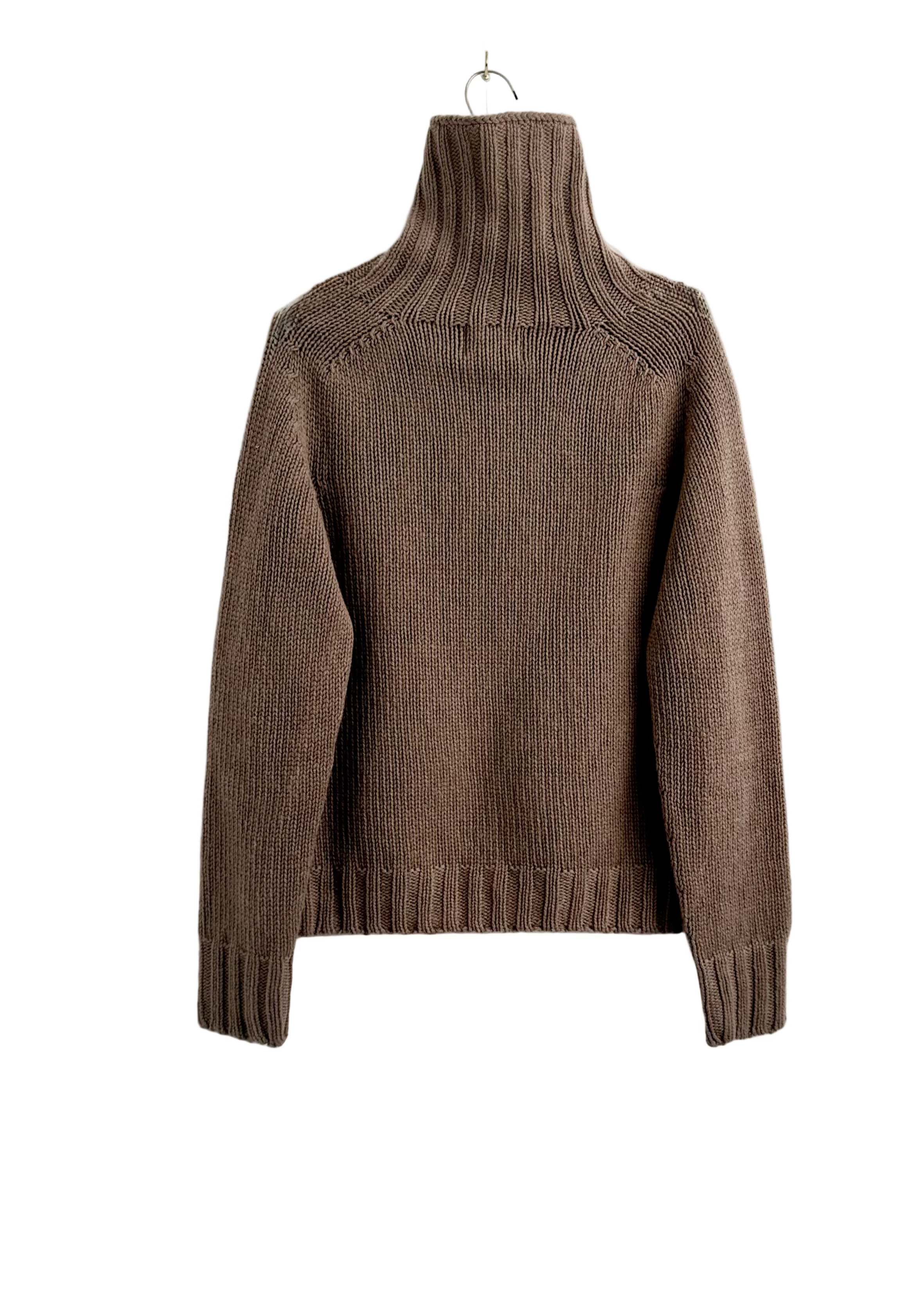 Chunky Roll Collar Pullover, Stonechat