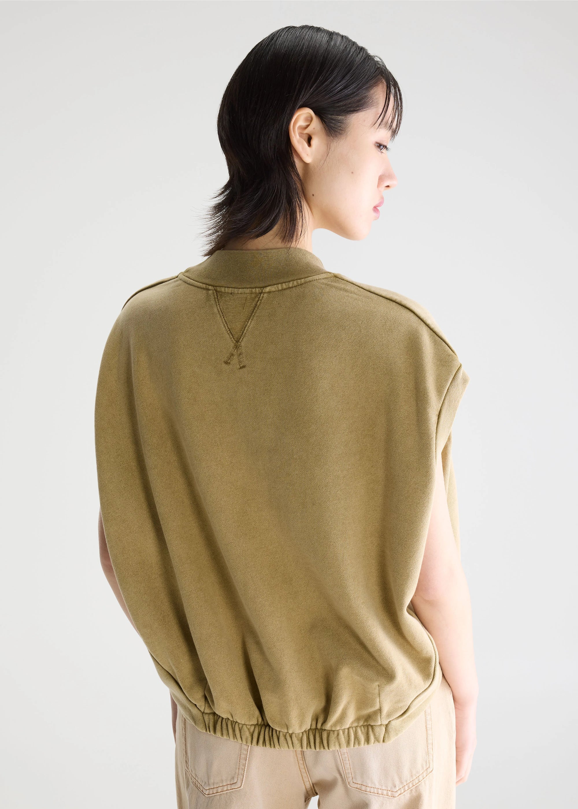 Fytom Sleeveless Sweatshirt, Vetiver ~ Bellerose