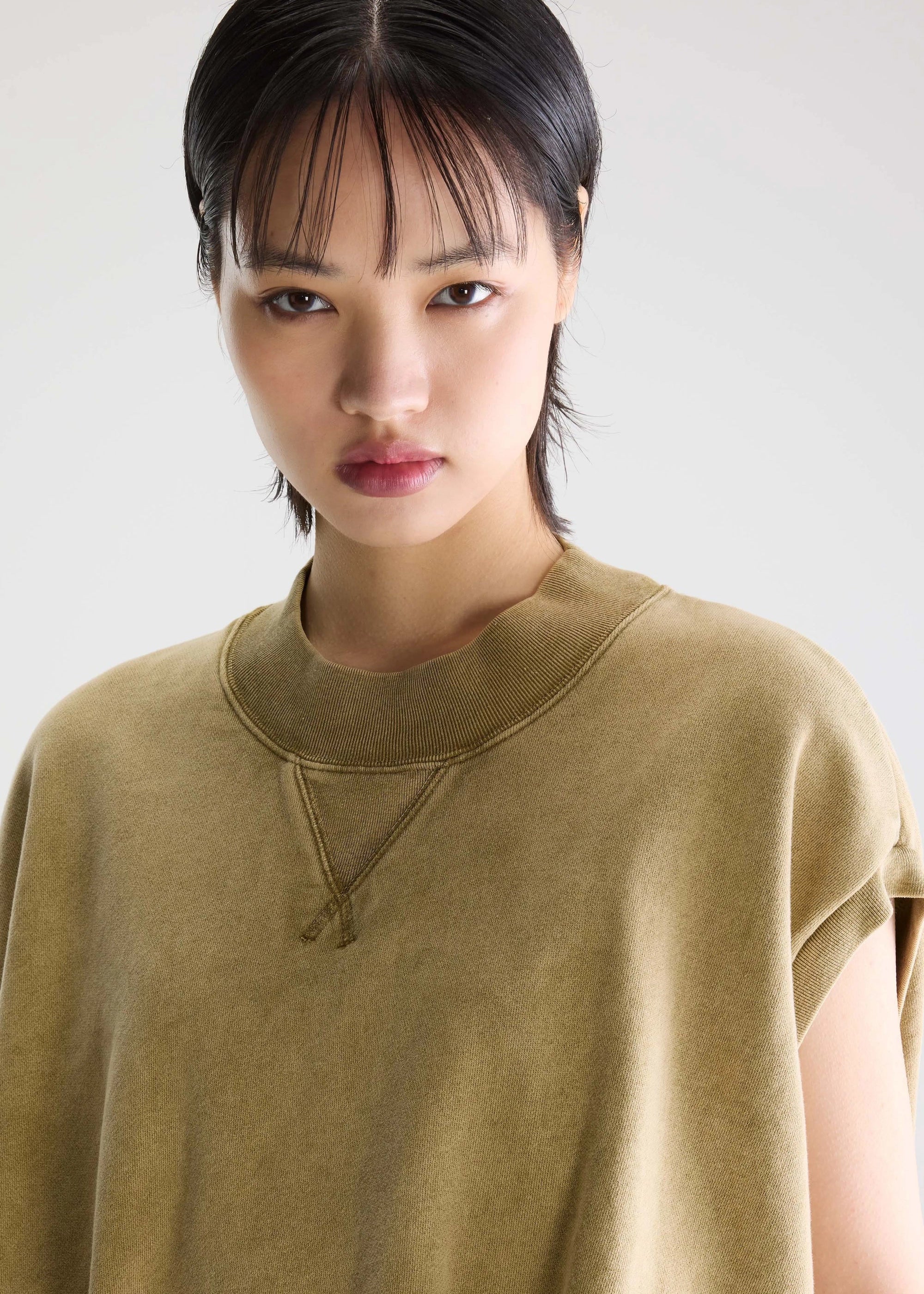 Fytom Sleeveless Sweatshirt, Vetiver ~ Bellerose