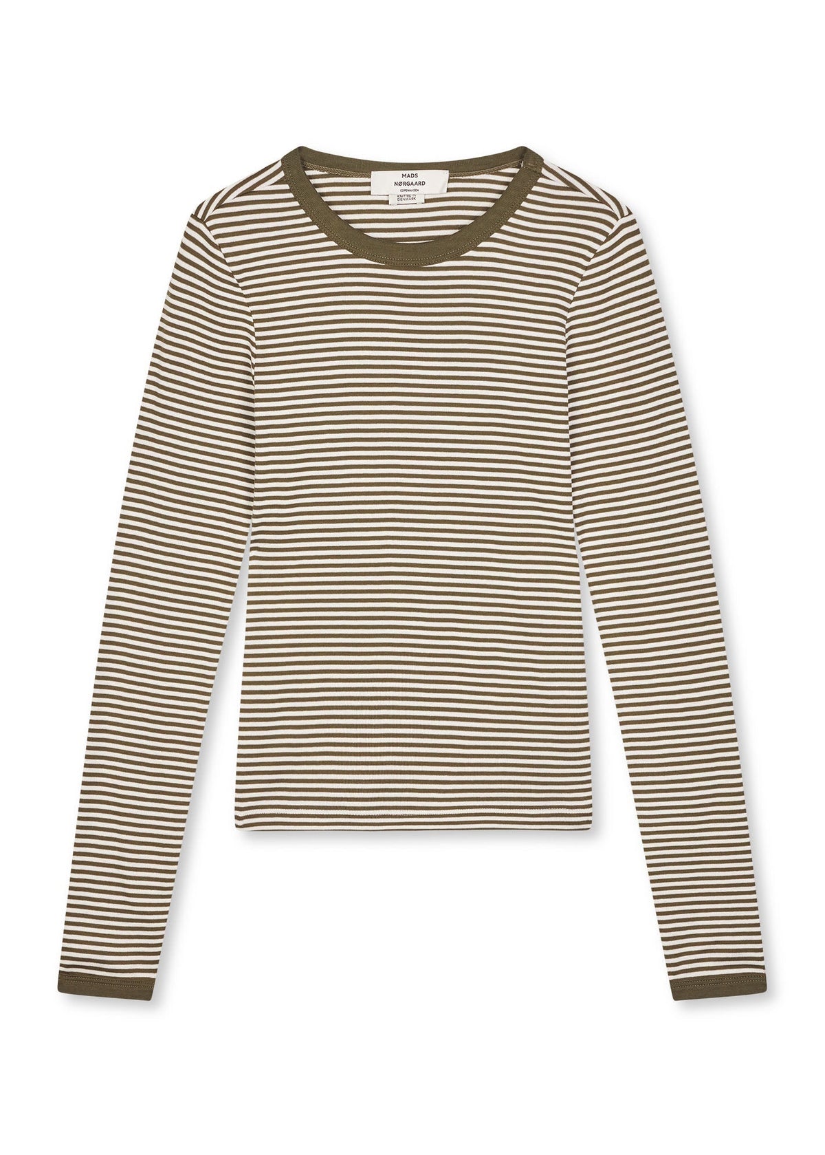 Grace Jersey Stripe Camille Tee LS, White/Tarmac ~ Mads Norgaard