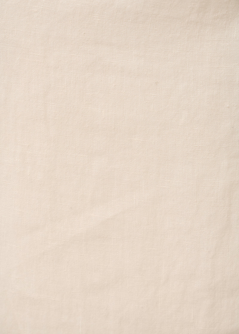 Beige linen culotte trousers