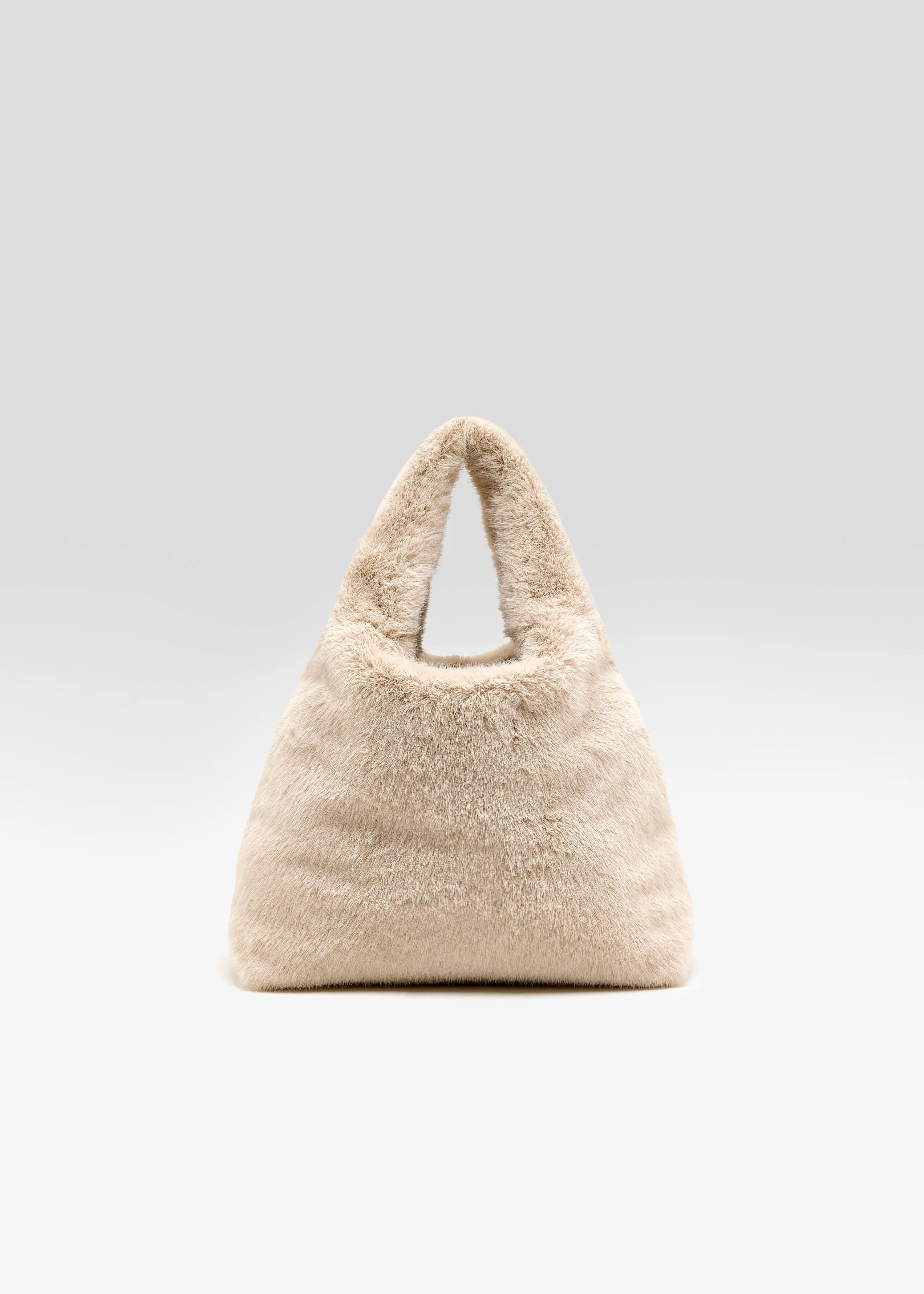 Helga Faux Fur Bag, Stone ~ Bellerose
