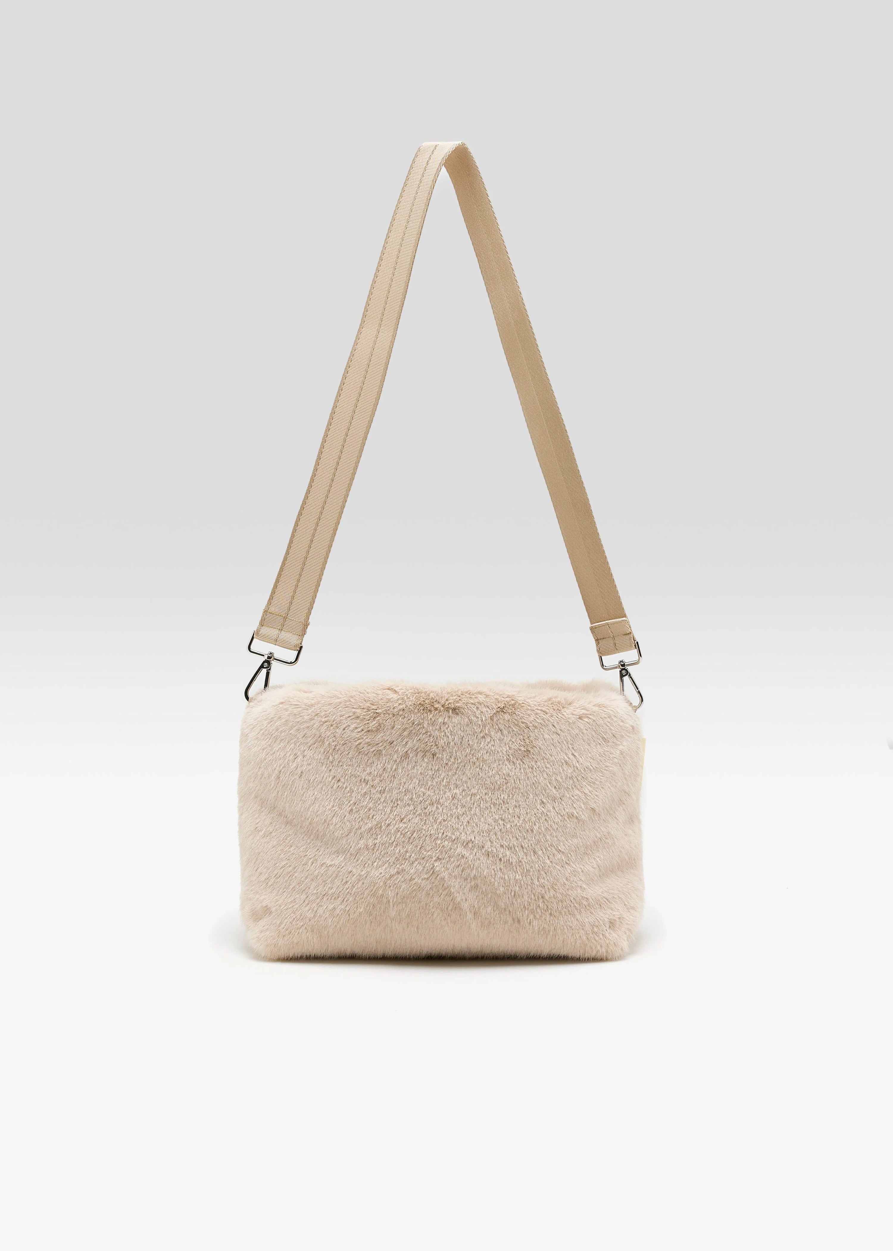 Helga Faux Fur Bag, Stone ~ Bellerose