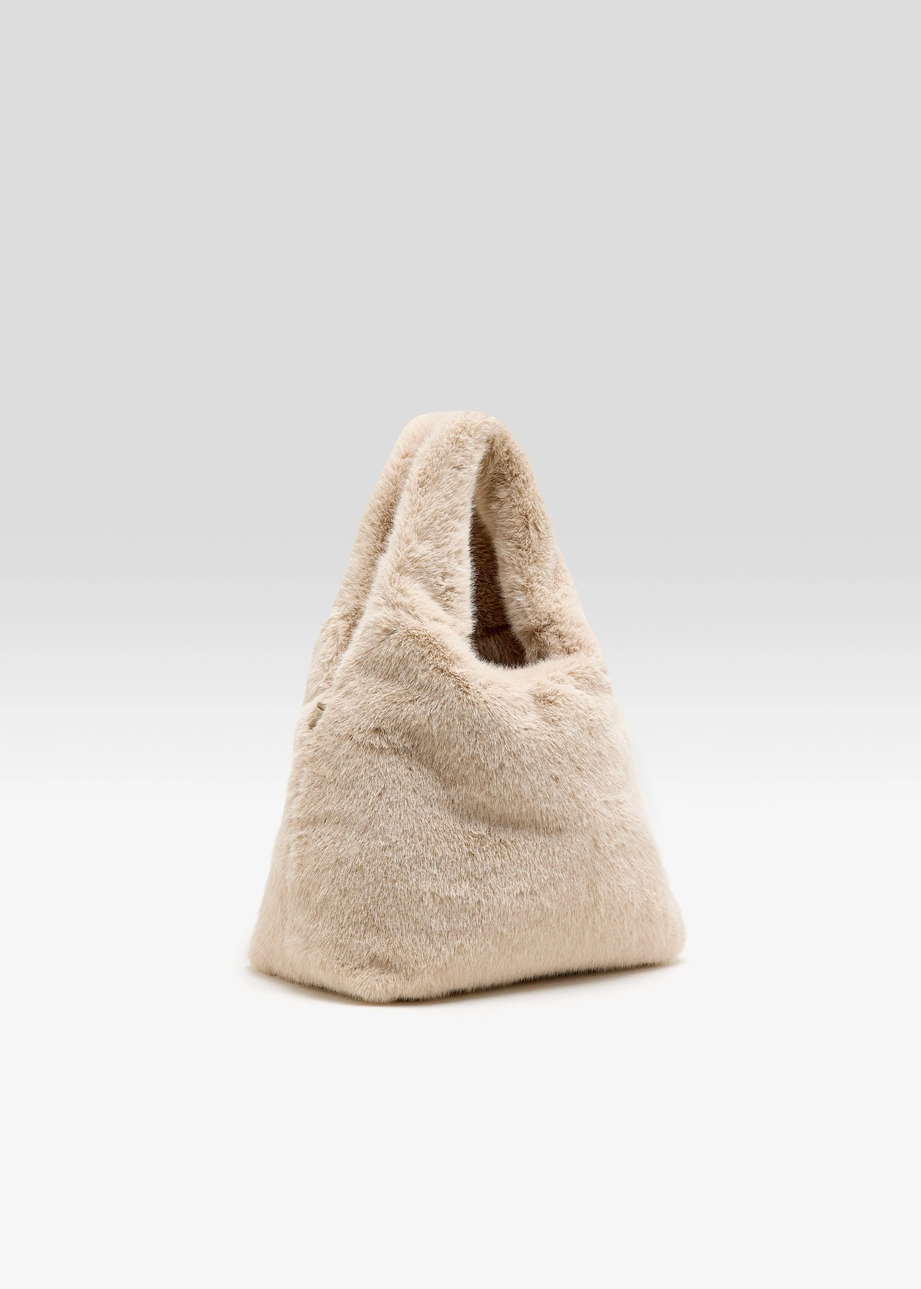 Helga Faux Fur Bag, Stone ~ Bellerose