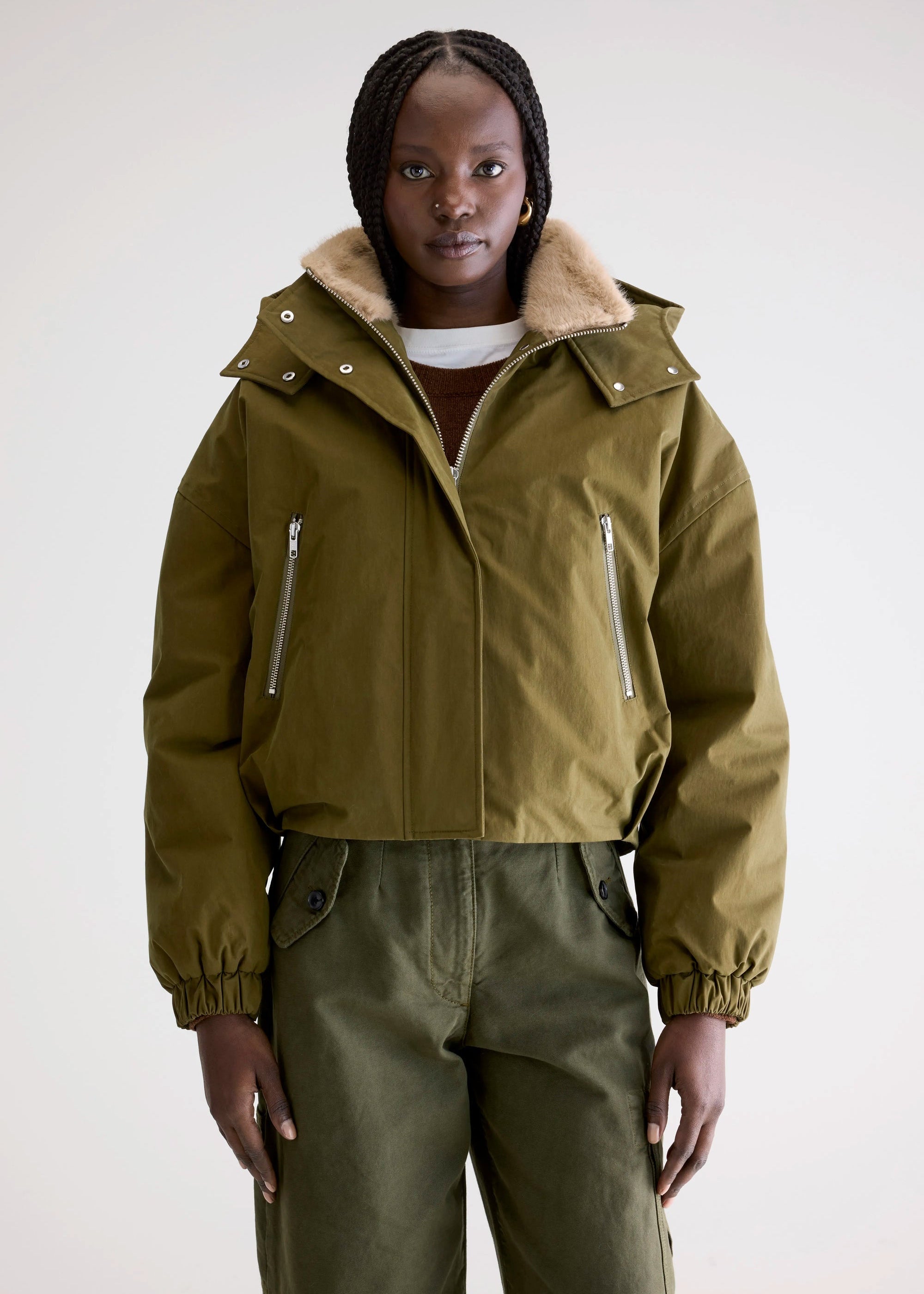 Herna Cropped Jacket, Military ~ Bellerose
