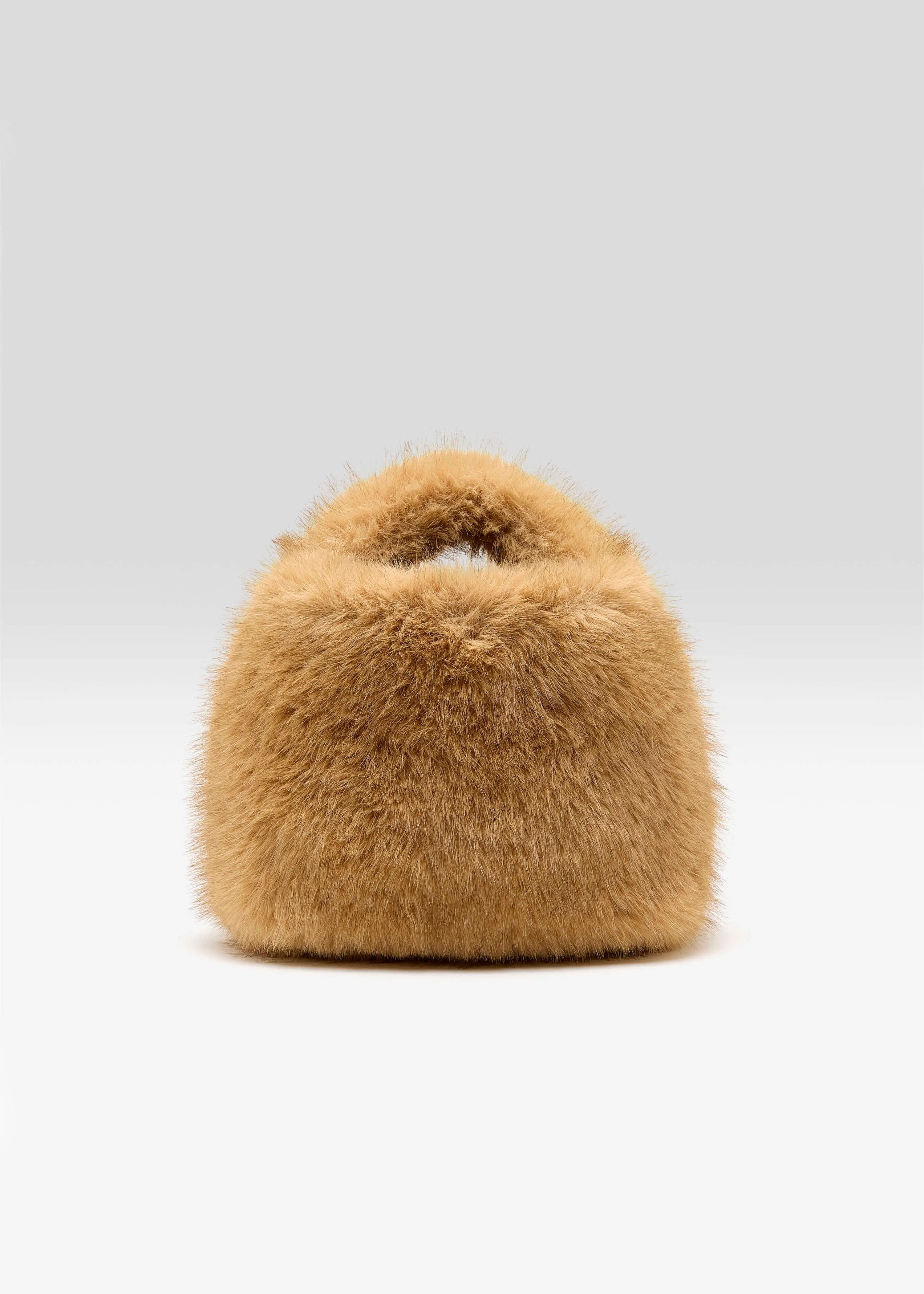 Hochet Faux-Fur Handbag, Amber ~ Bellerose