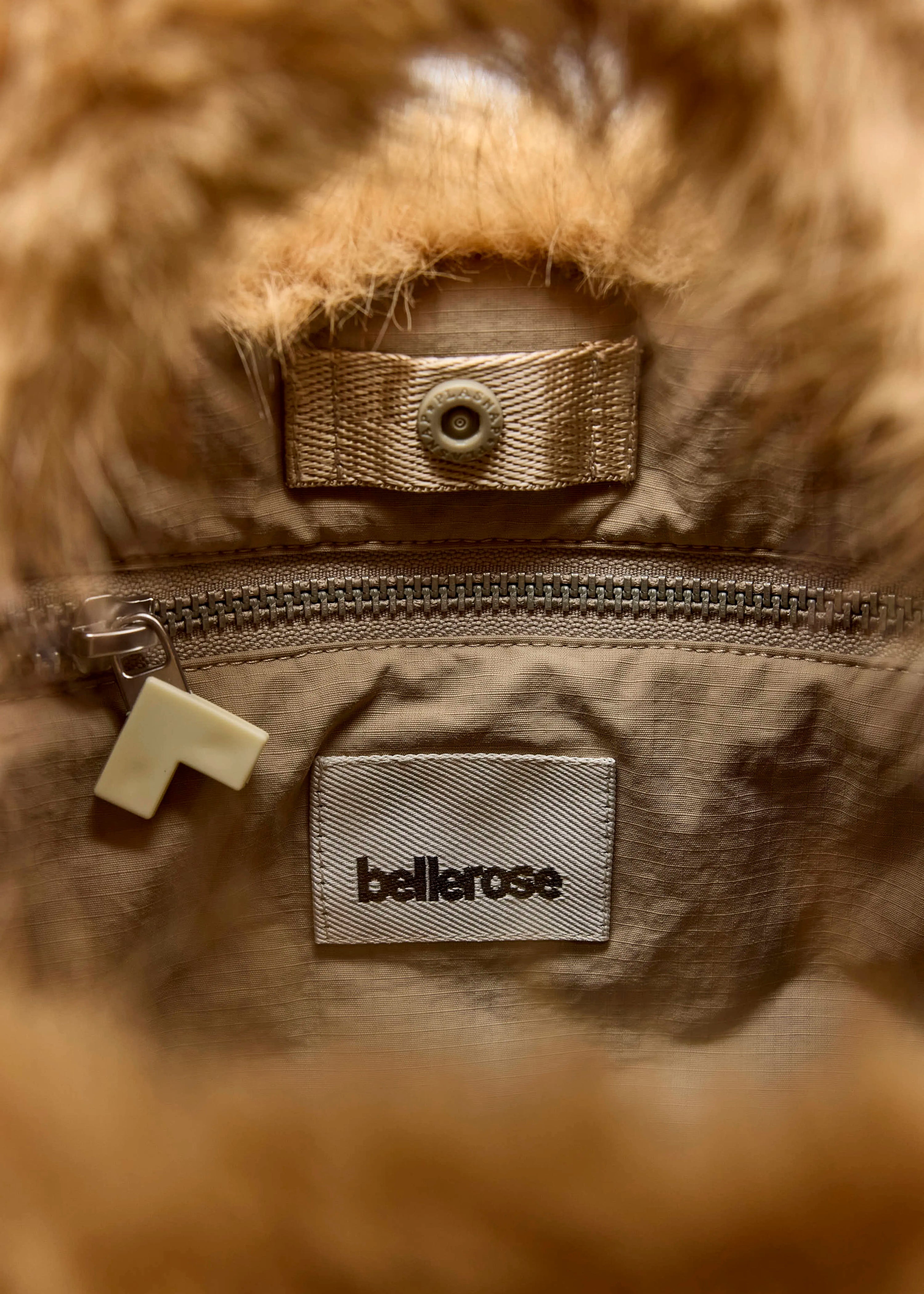 Hochet Faux-Fur Handbag, Amber ~ Bellerose