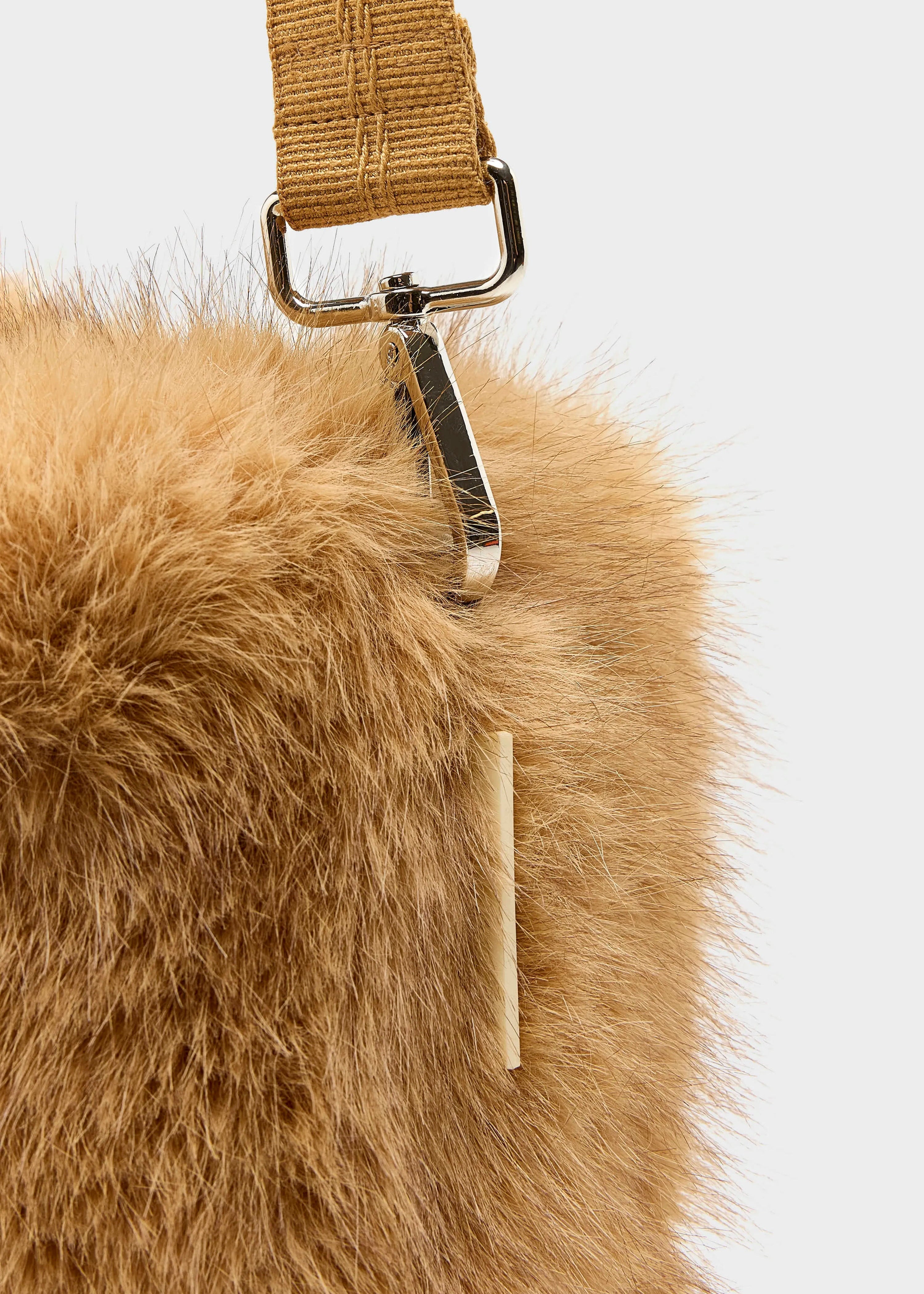 Hochet Faux-Fur Handbag, Amber ~ Bellerose