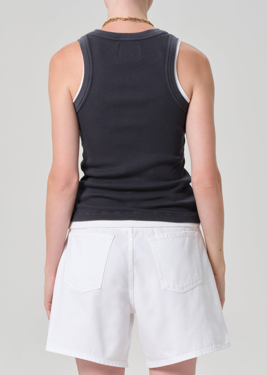 Isabel Rib Tank, Charcoal Mineral ~ Citizens of Humanity