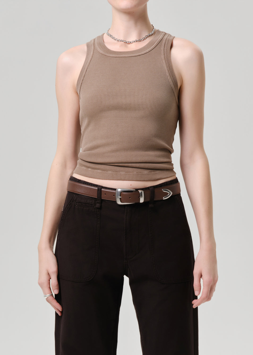 Isabel Rib Tank, Cocoa ~ Citizens of Humanity