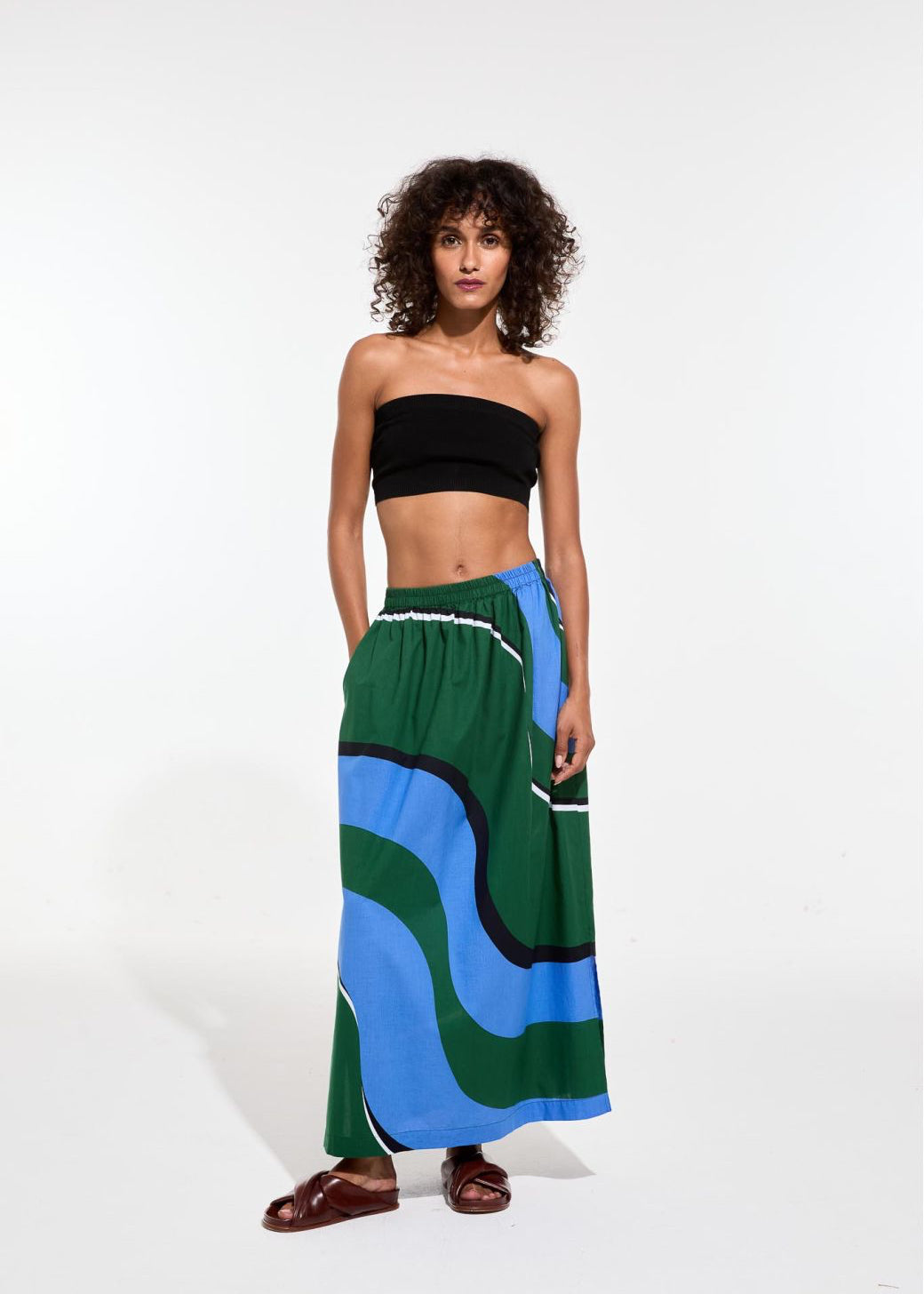 Juliette Madone Skirt, Teal - mapoesie