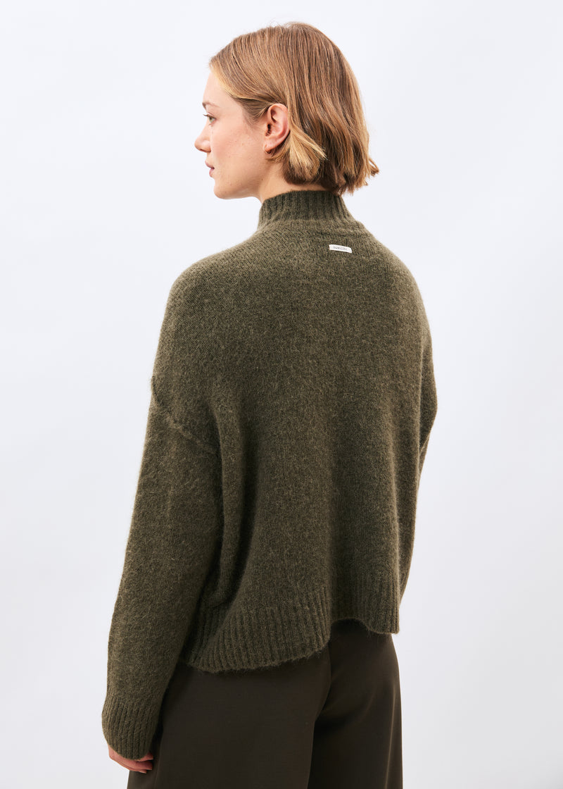 Khaki turtleneck sweater ~ humility
