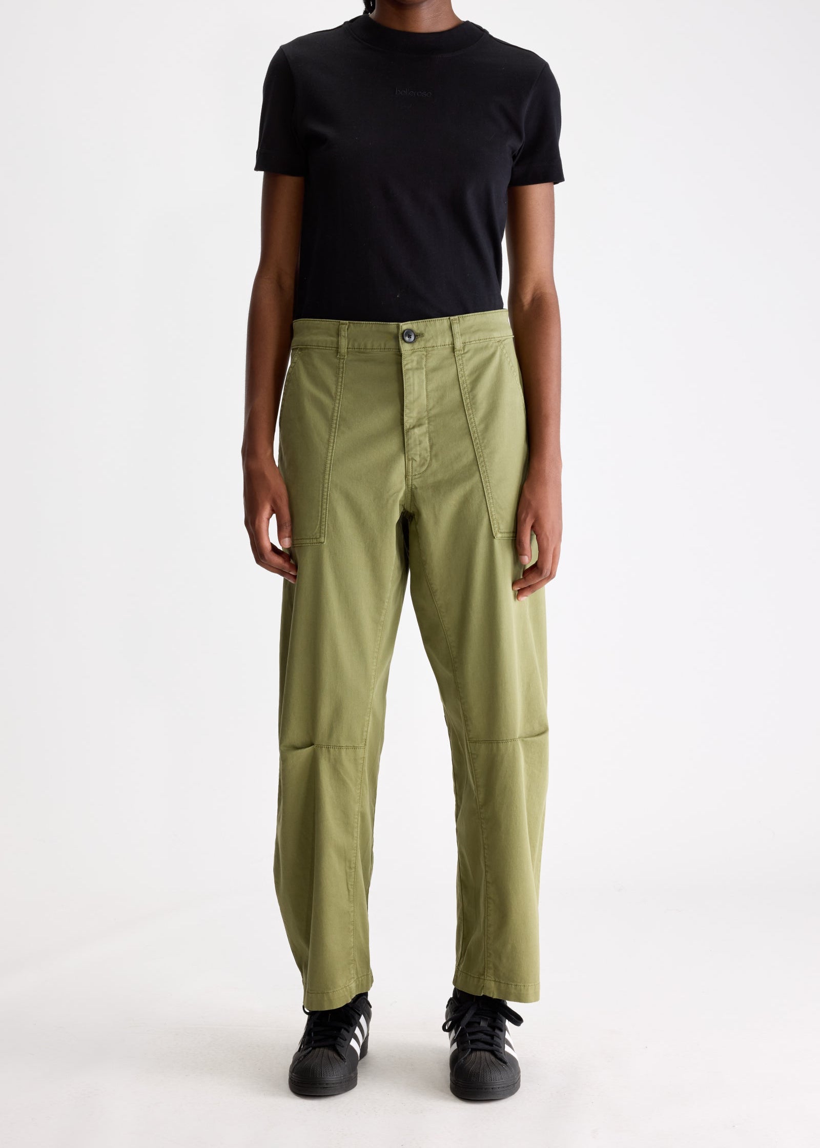 Kiara Relaxed Trousers, Olive ~ Bellerose