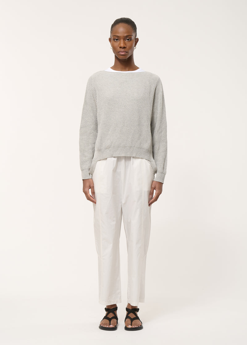 Loose grey knitted sweater - humility