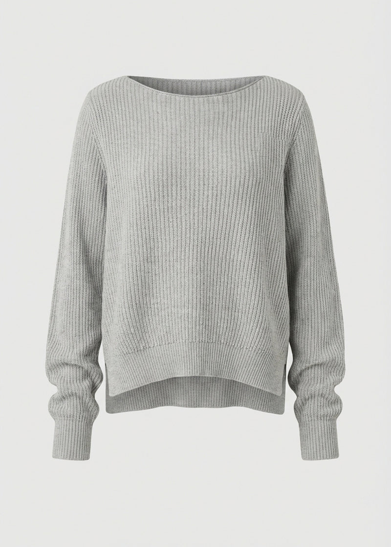 Loose grey knitted sweater - humility