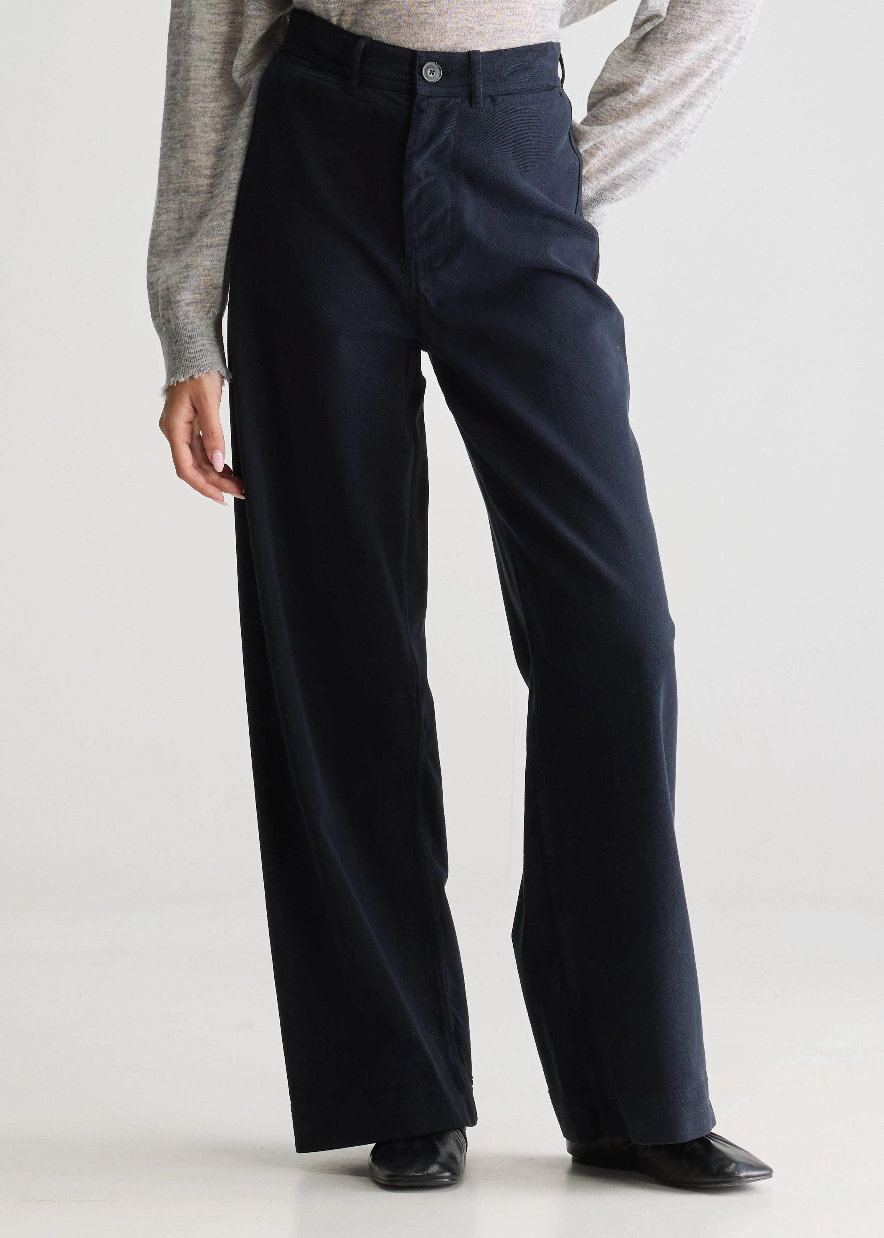 Lottie High Rise Trousers, Navy ~ Bellerose