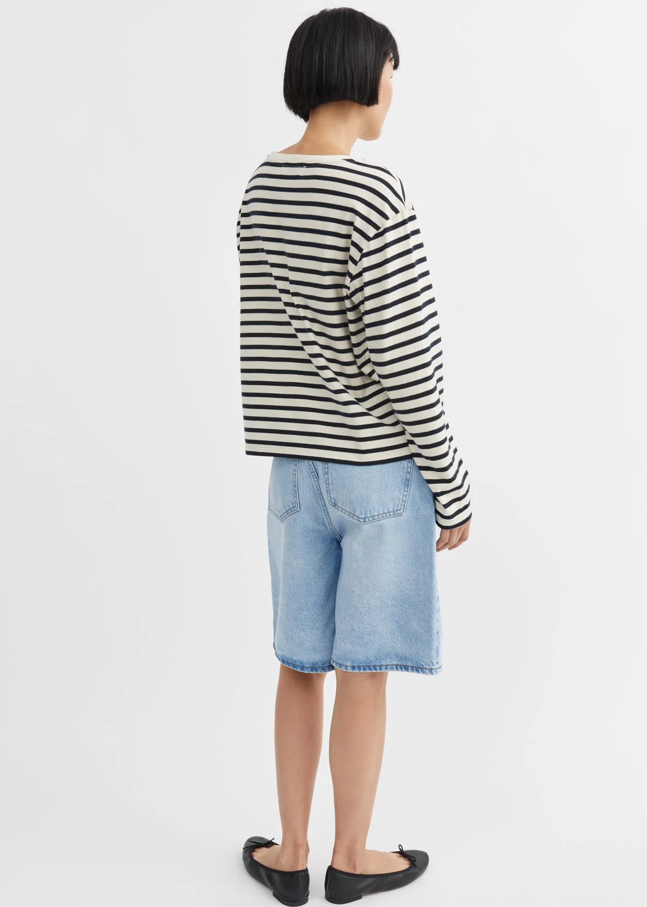Loui Oversized Blouse. Black/White Stripe - Skall