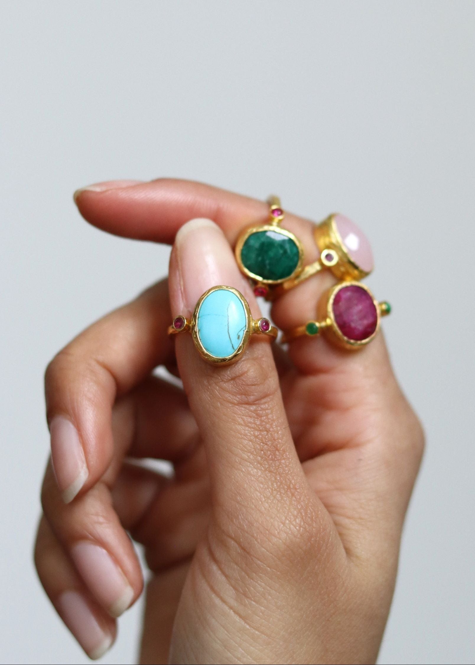 Lucia Turquoise Cocktail Ring ~ Ottoman Hands