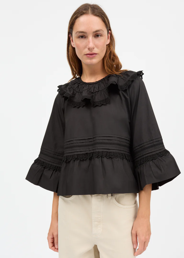 Lulu Blouse, Black - Skall