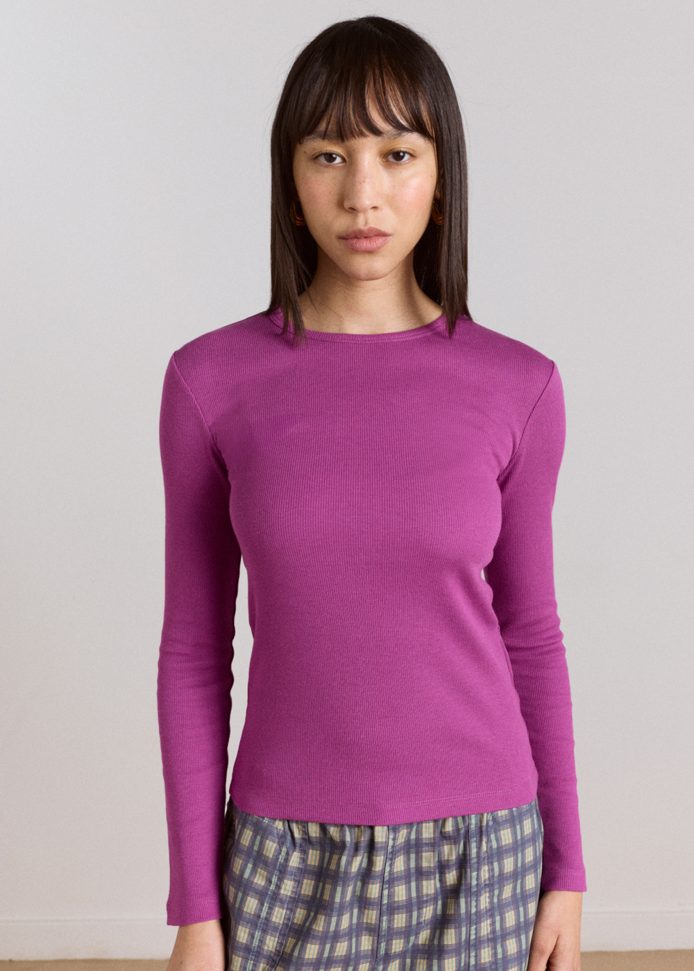 Manon Layered 2 in 1 Top, Choc/Magenta ~ Damson Madder
