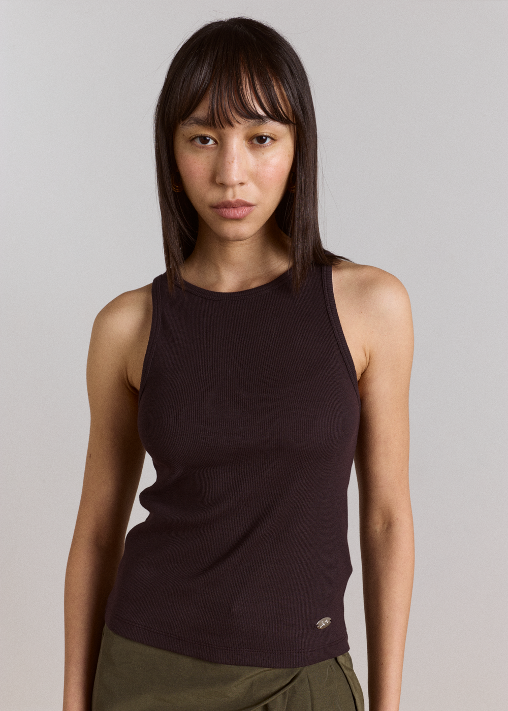 Manon Layered 2 in 1 Top, Choc/Magenta ~ Damson Madder