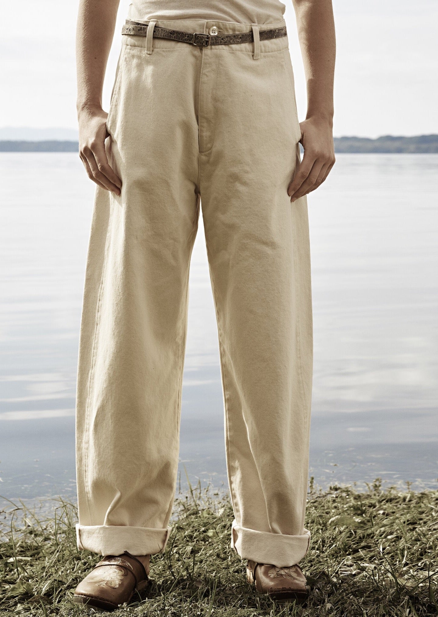 Wide Trousers, White ~ nygardsanna