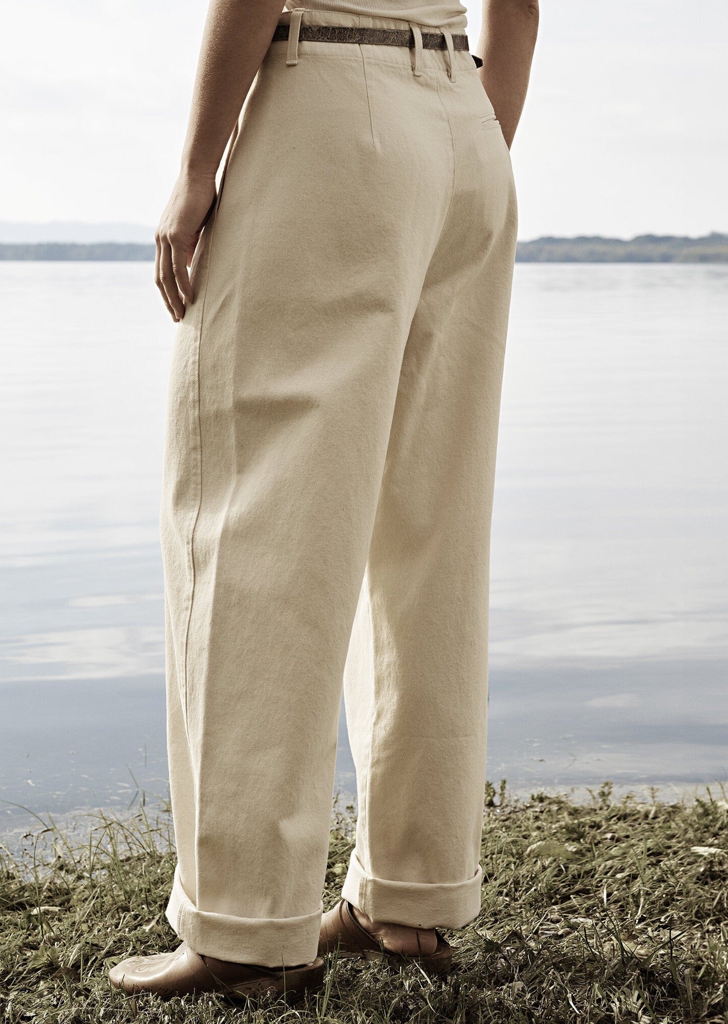Wide Trousers, White ~ nygardsanna
