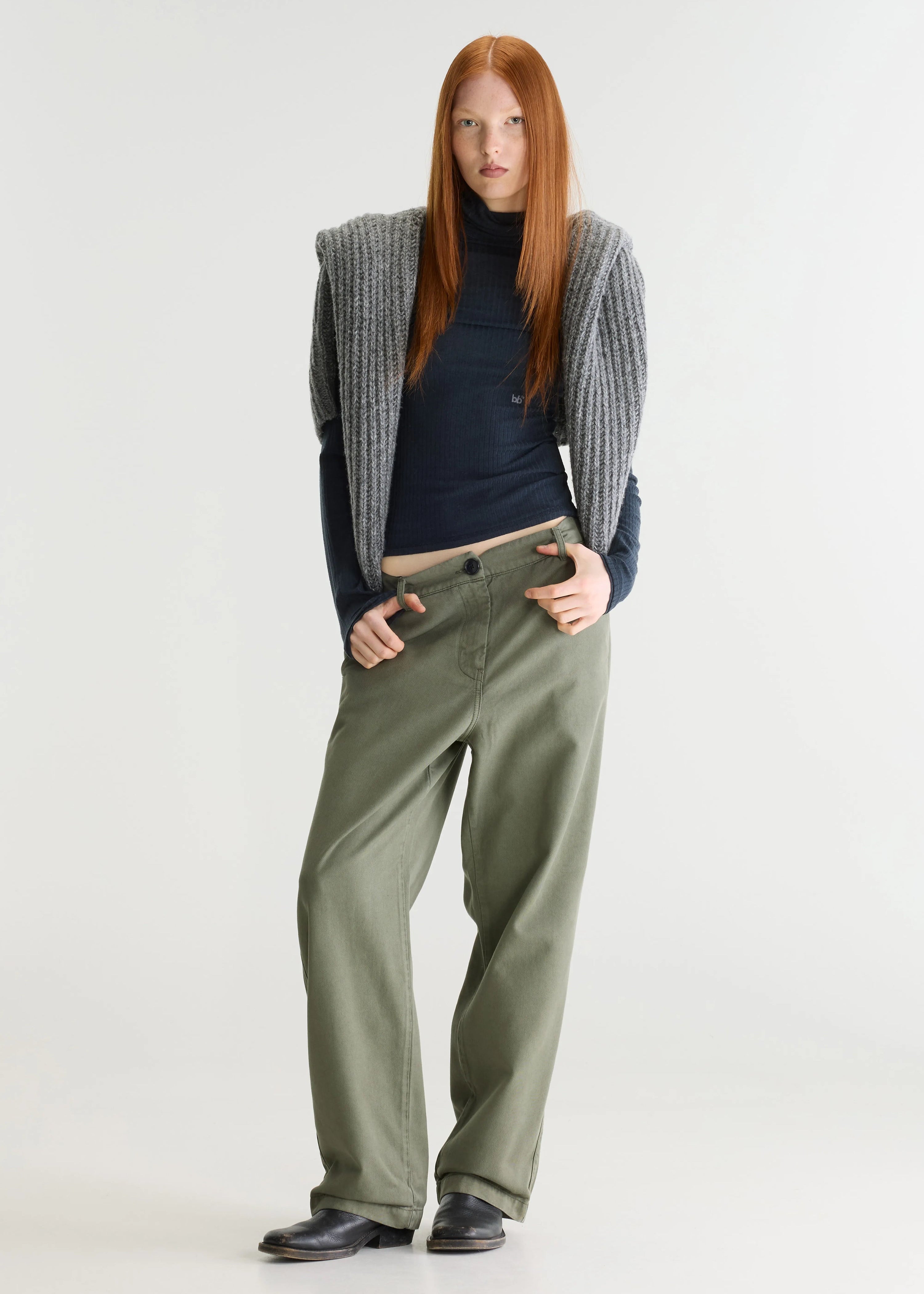 Pace Straight Trousers, Dusty Olive ~ Bellerose