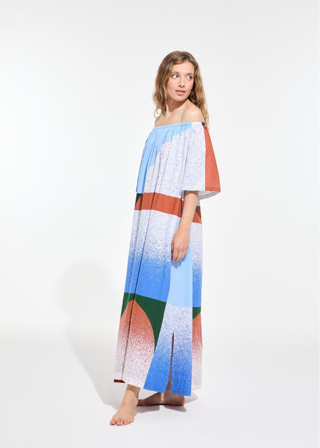 Palao Sunrise Dress, Blue - mapoesie