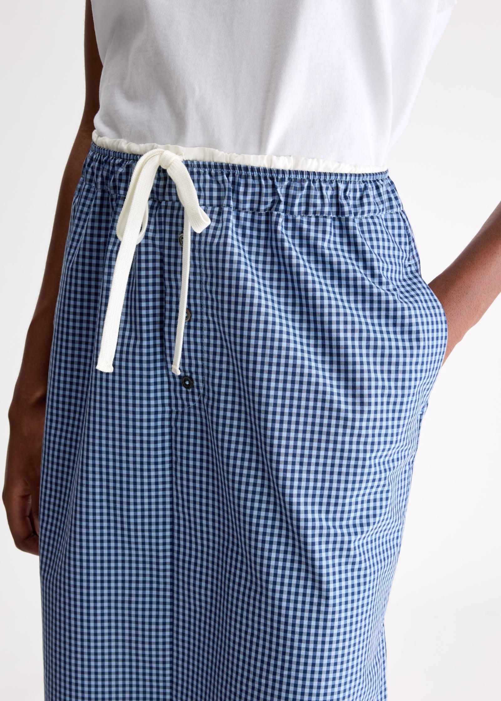 Sarina Skirt, Blue Check ~ Bellerose