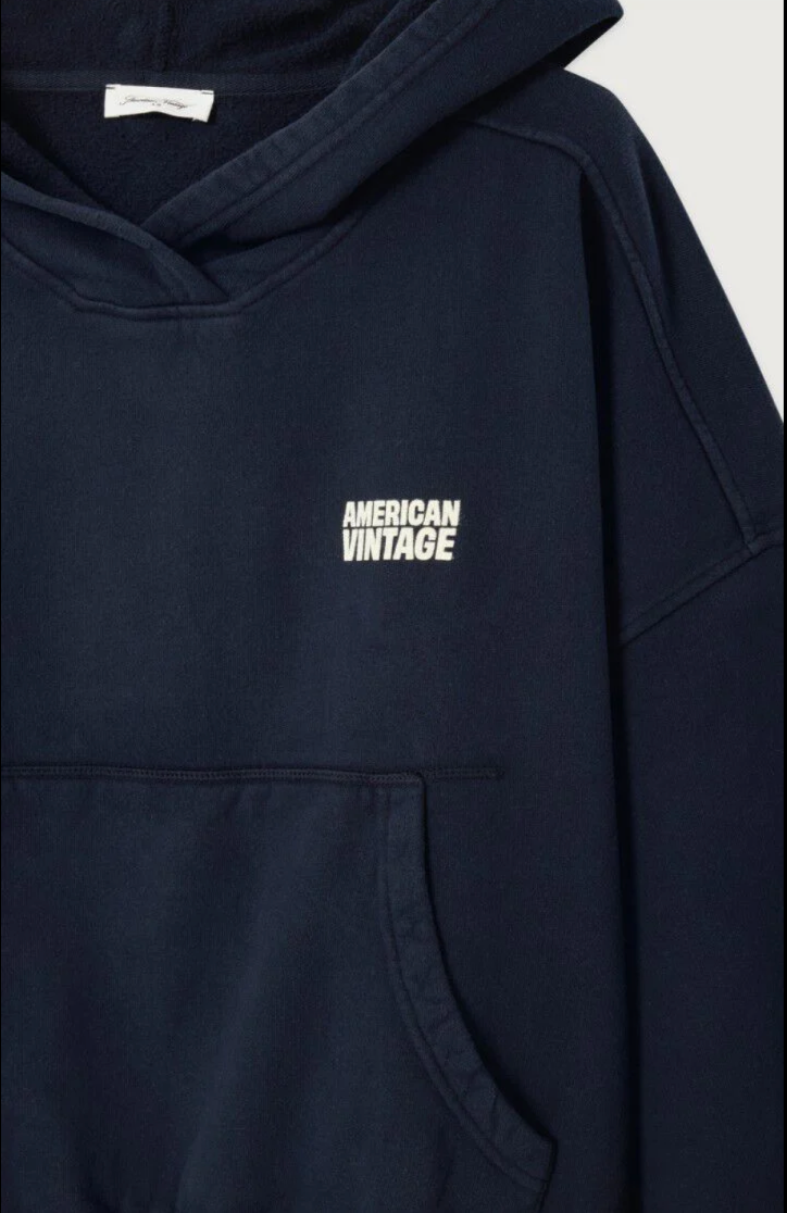 Plizzy Hoody Sweatshirt -Vintage  Navy