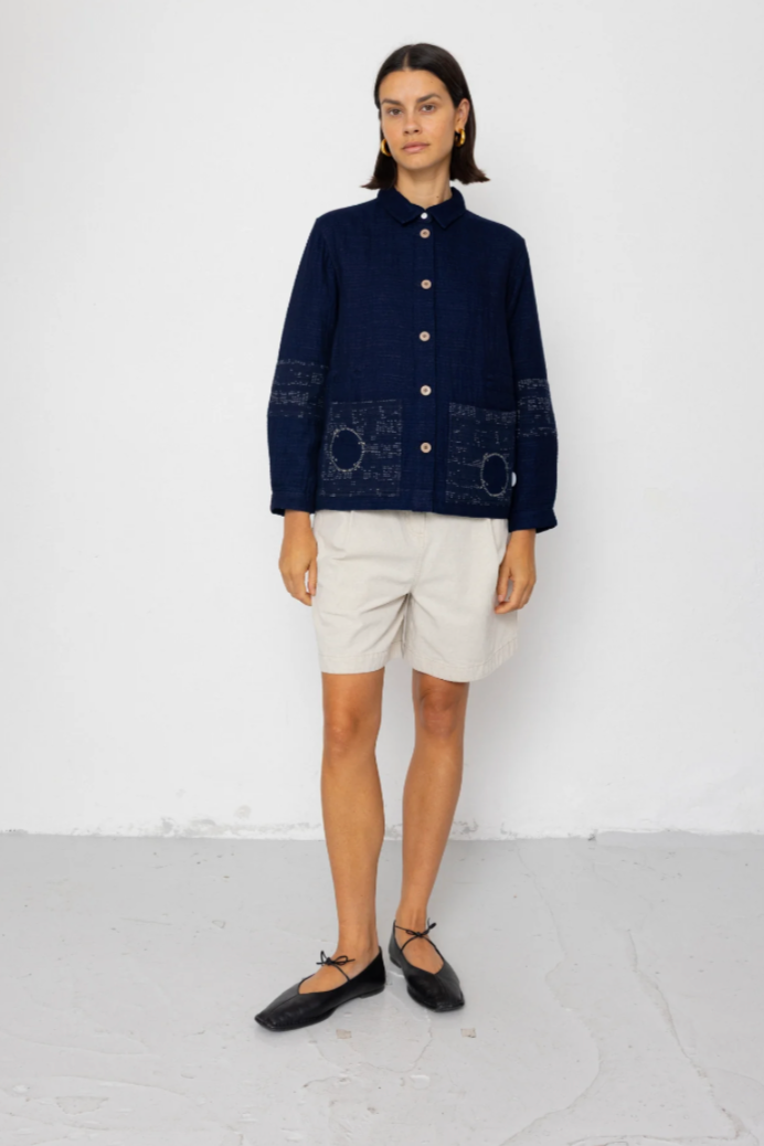 Assembly Jacket - Stray Float Stitch Indigo