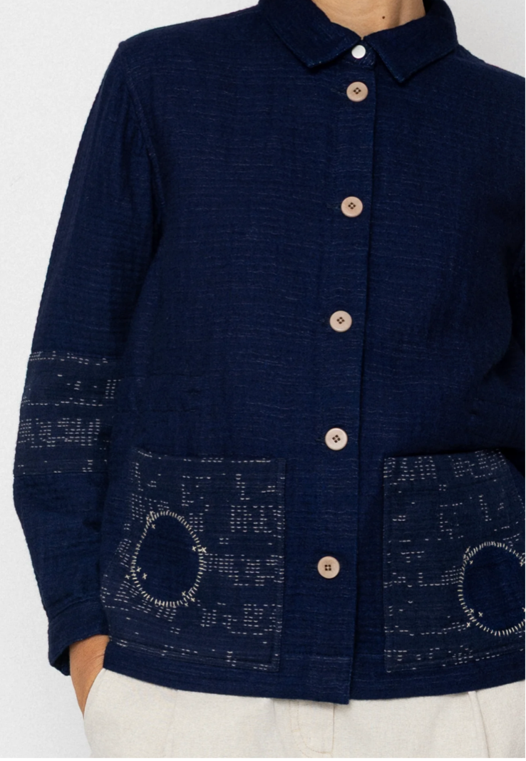 Assembly Jacket - Stray Float Stitch Indigo