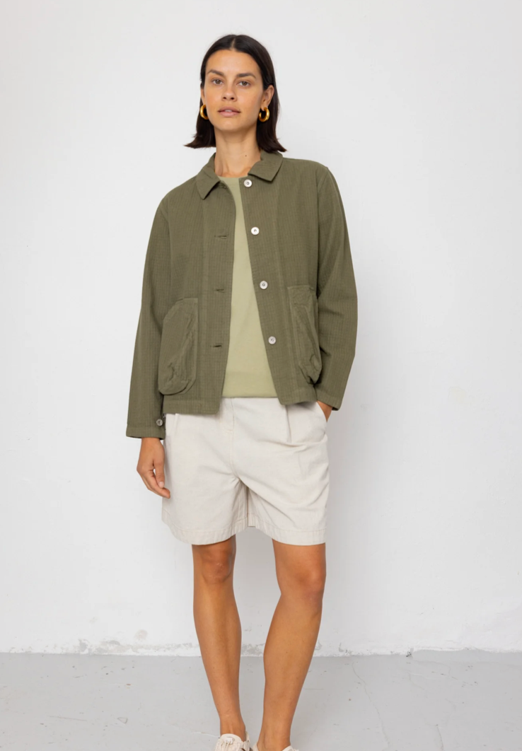 Women's Prism Jacket - Light Olive Chunky Ripstop