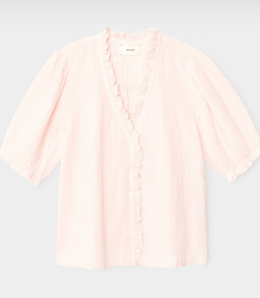 Jenna Gauze Shirt, Pink Dawn ~ Xirena