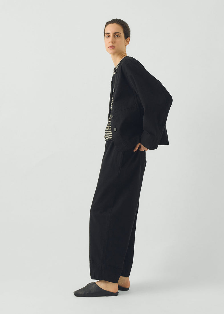 Sculpted Brushed Cotton Canvas Jacket, Black ~ TOAST
