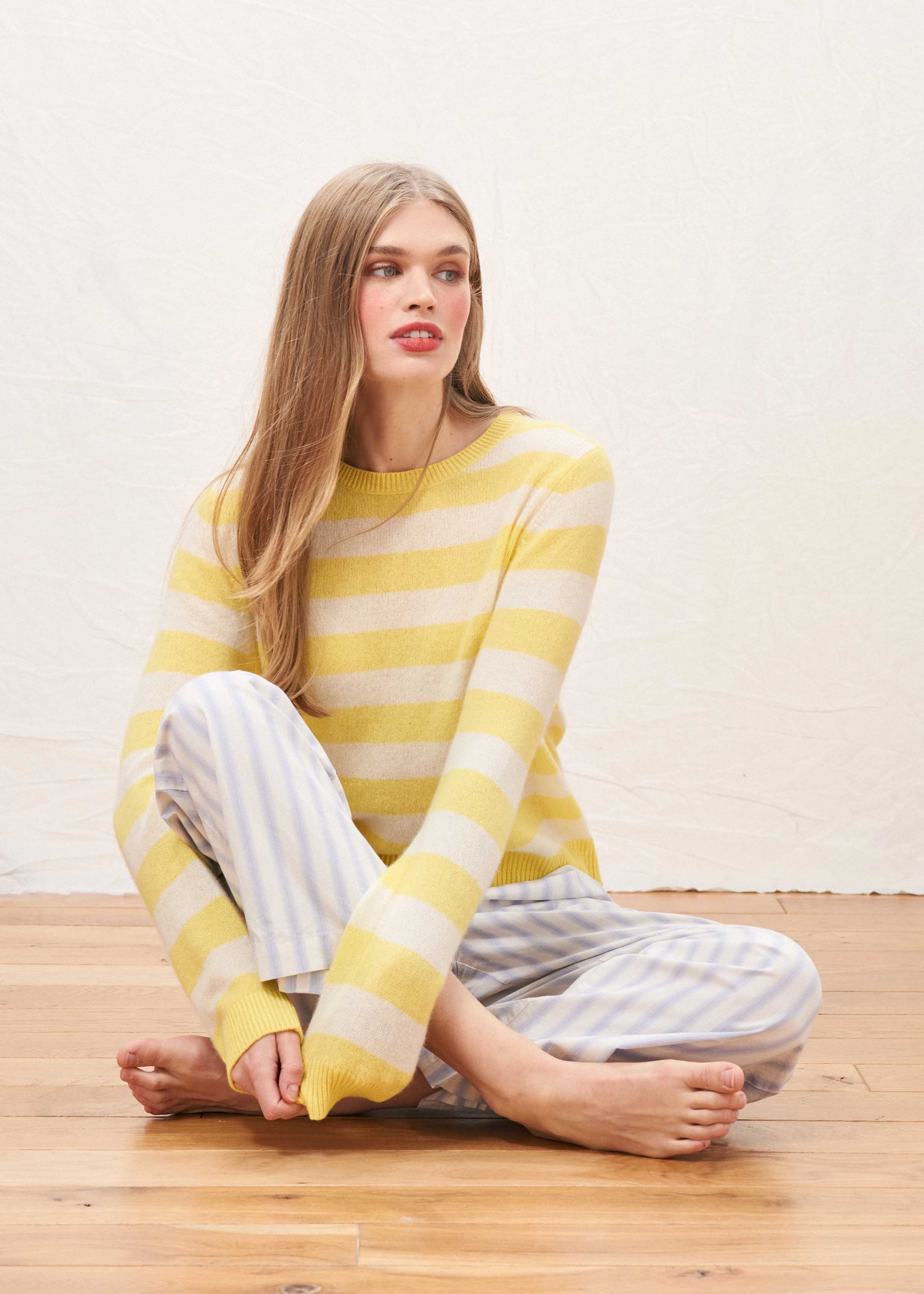 Stripe Crew, Yellow - Jumper1234