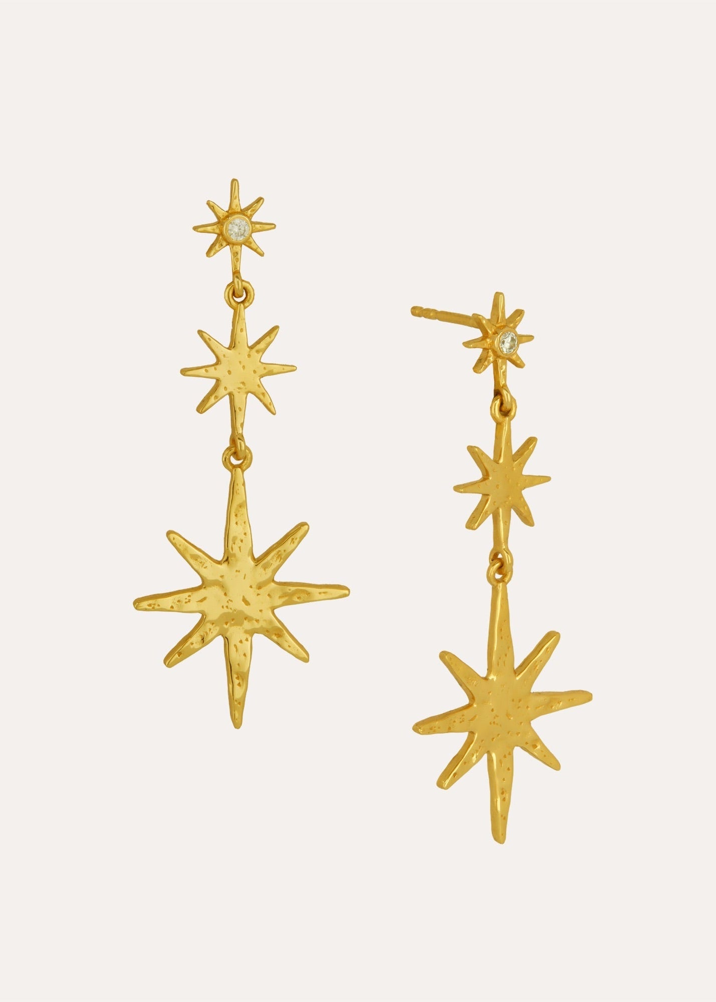 Triple Star Drop Earrings ~ Ottoman Hands