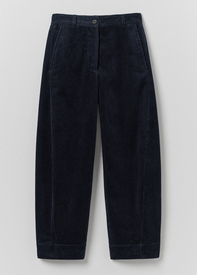 Twisted Seam Cord Trousers, Dark Navy ~ TOAST