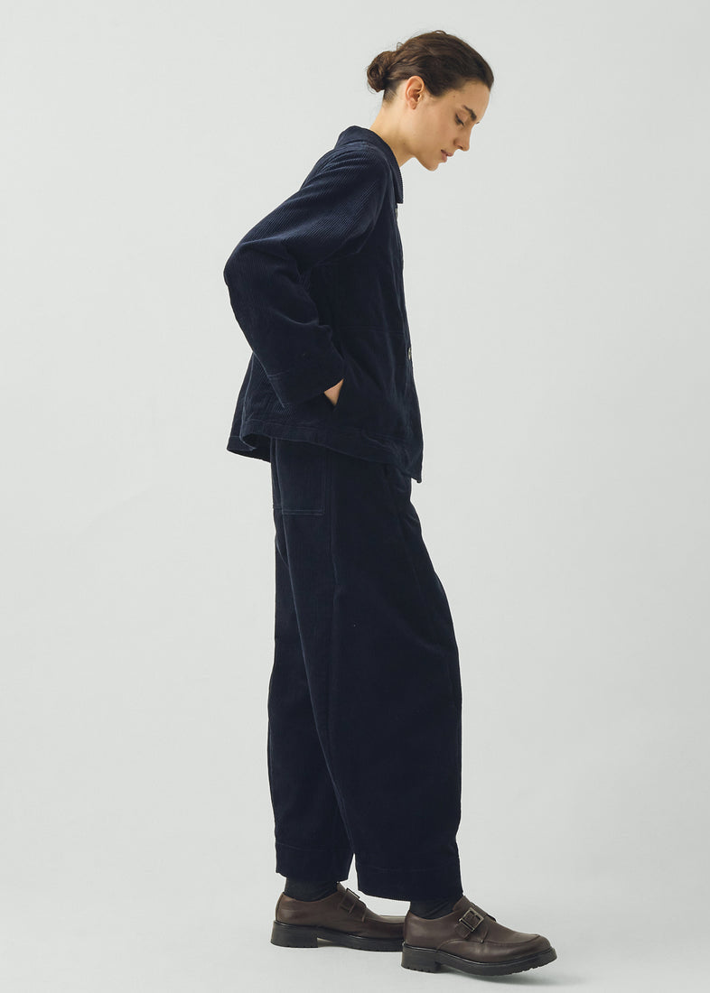 Twisted Seam Cord Trousers, Dark Navy ~ TOAST