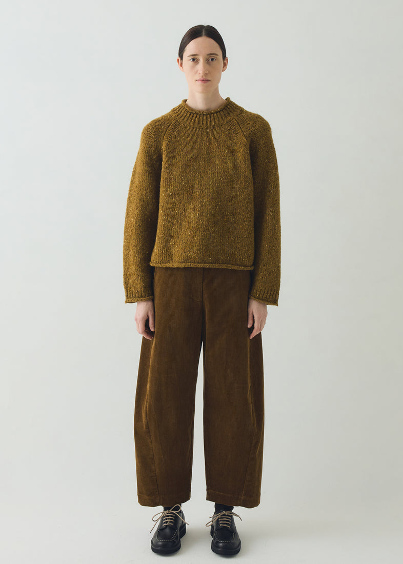 Twisted Seam Cord Trousers, Golden Amber ~ TOAST
