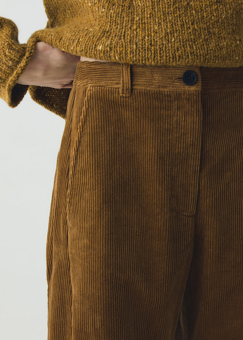 Twisted Seam Cord Trousers, Golden Amber ~ TOAST