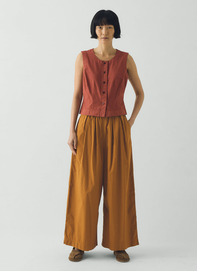 Pleated Poplin Trousers, Dhal