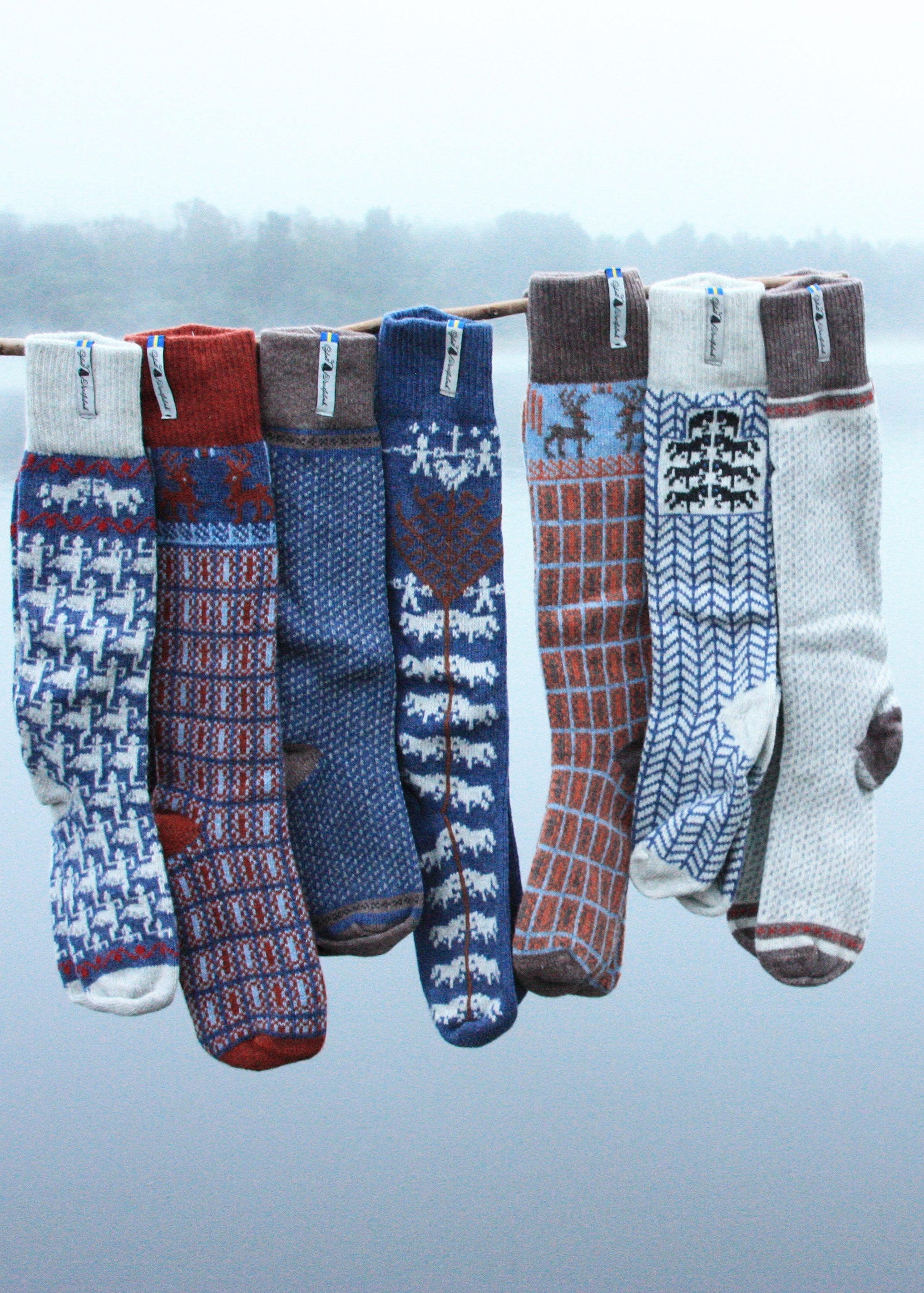 Wool Socks, Skaftö Snö -  Öjbro Vantfabrik