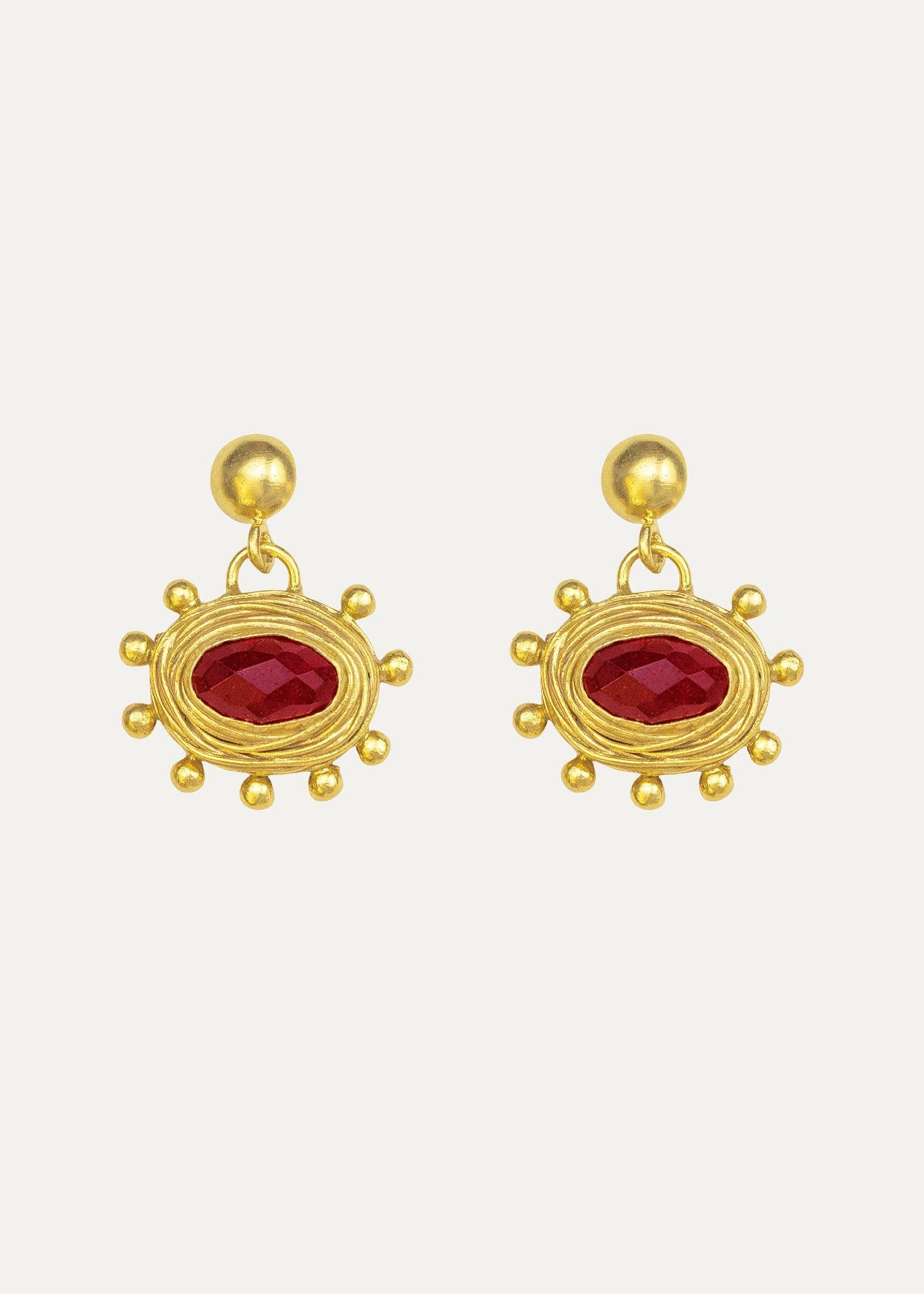 Zand Ruby Drop Earrings ~ Ottoman Hands