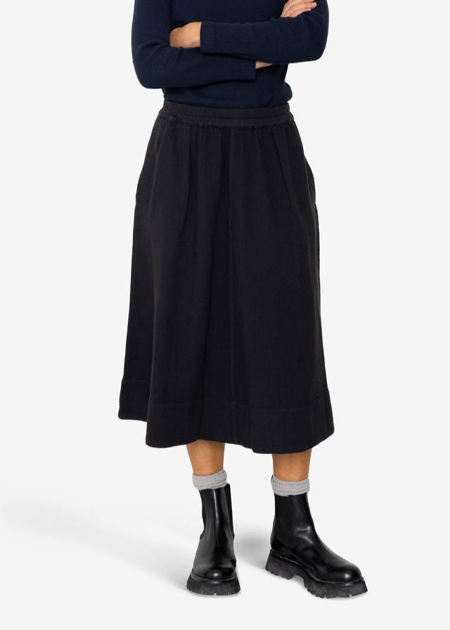 Full Seam Skirt, Blk Small basket Weave