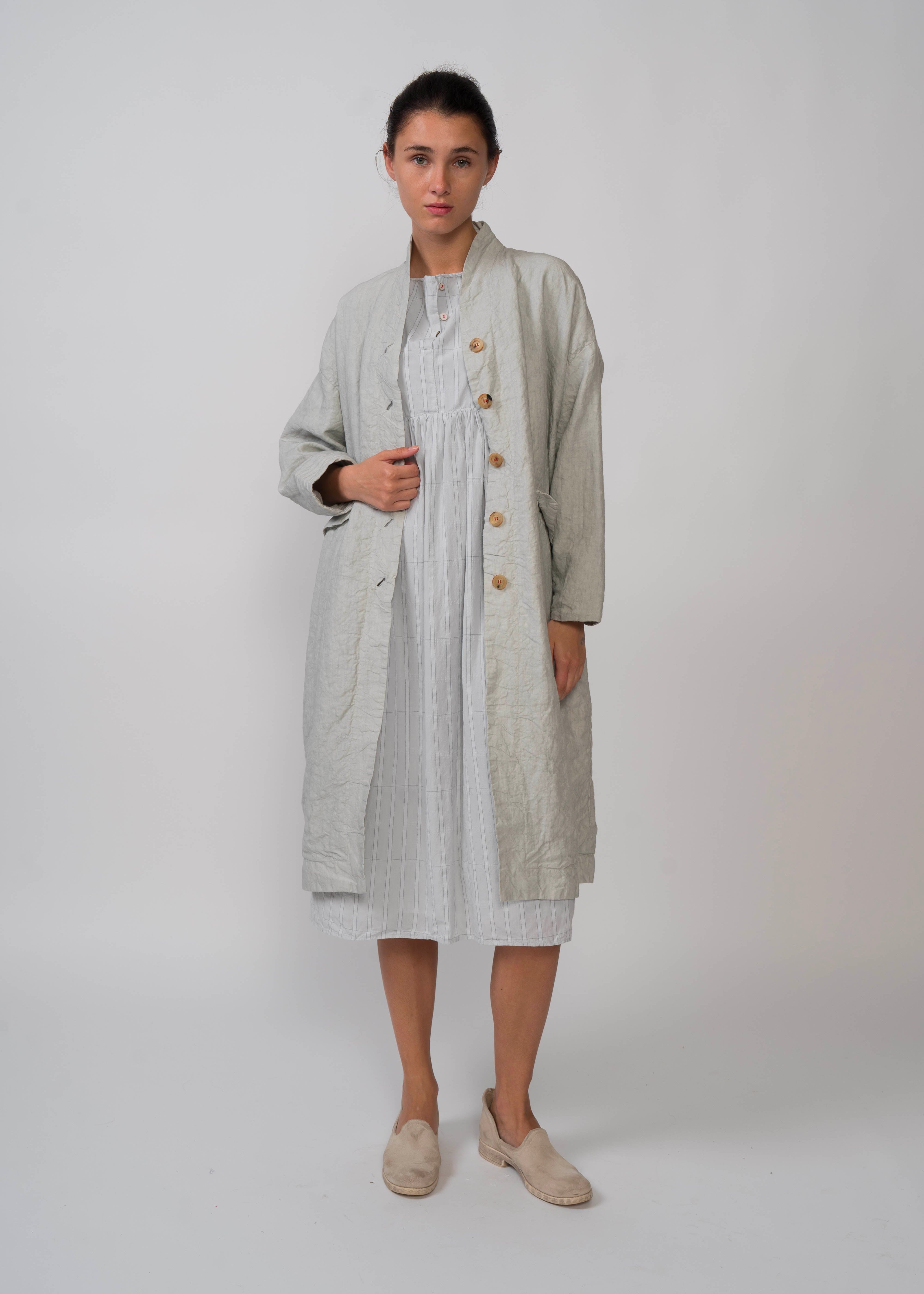 H+ HANNOH WESSEL ホワイト　ロングコート　36 Hannoh Wessel - Coat 121, Pearl