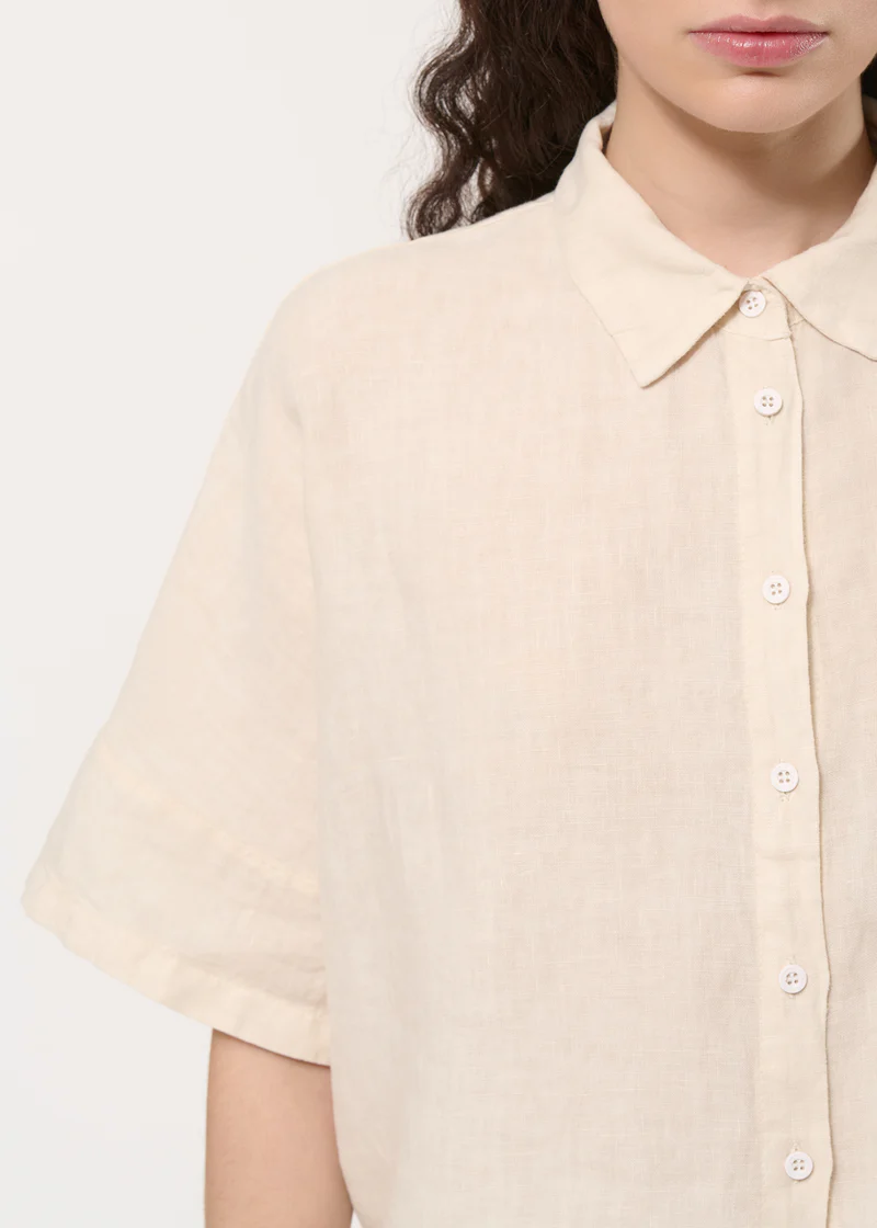Beige linen shirt