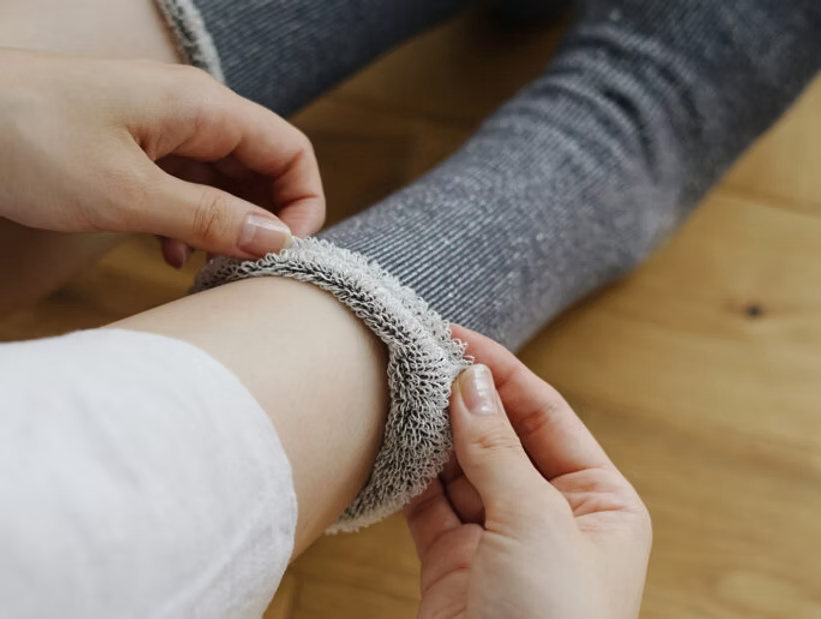 Silk Cotton Lounge Socks  - Charcoal